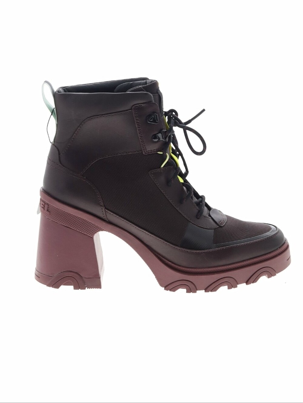 NWT Sorel Brex Heel Lace Waterproof Boots Size 11 Chunky Lug Sole Platform Heel